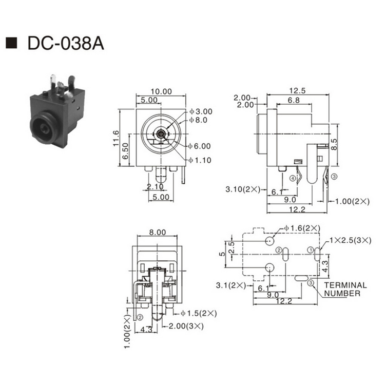 DC插座大電流